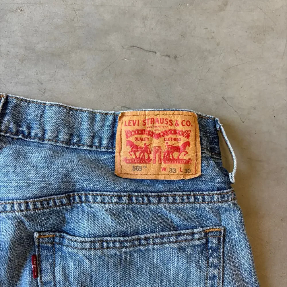 y2k vintage faded levi’s 569 baggy jeans